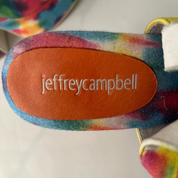 JEFFREY CAMPBELL Mattix Tie-Dye Platform Sandal Size 6 70’s Retro Boho Hippie - Picture 10 of 12